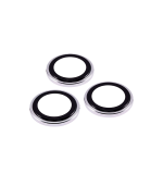 (Plateado)-(Clear) iPhone 15 Pro / 15 Pro Max-Protector de Lente de Cámara - Imagen 2