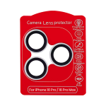 (Titanio Blanco)-(Clear) iPhone 16 Pro / 16 Pro Max-Protector de Lente de Cámara