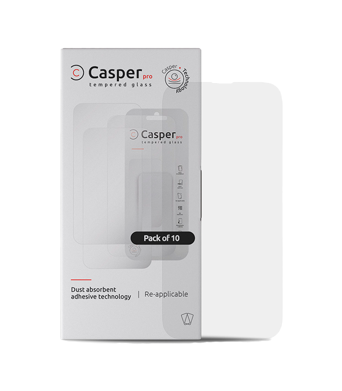 Vidrio Templado Casper Pro para iPhone 15 Pro (Clear) 0 iPhone 15 Pro (Clear) (Paquete de 10) Vidrio Templado Casper Pro - Imagen 1