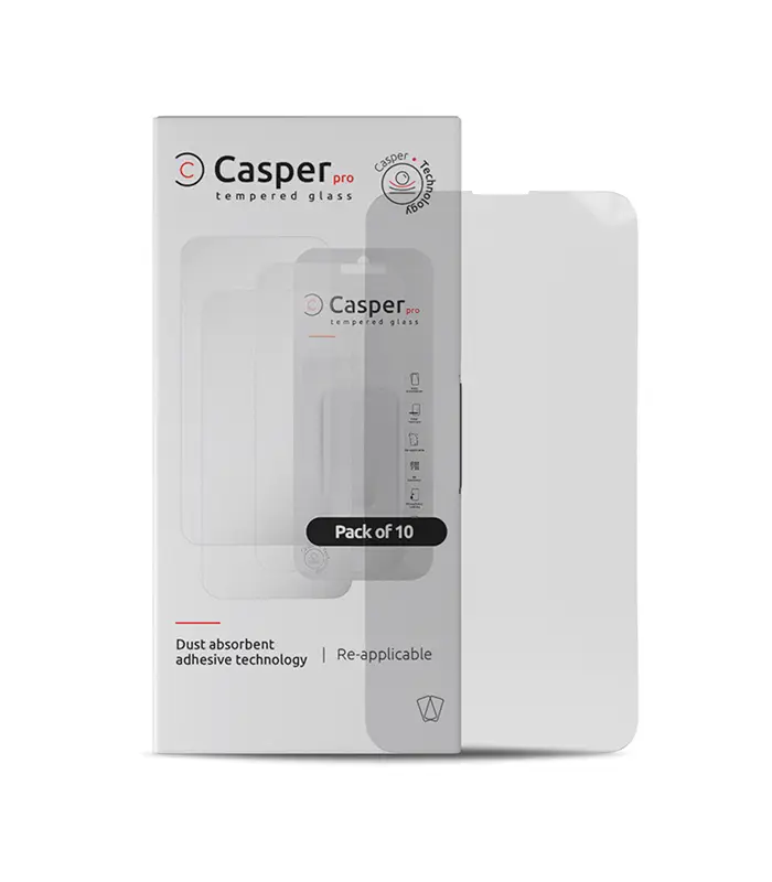 Vidrio Templado Casper Pro para iPhone 15 _ 16 (Clear) 0 iPhone 15 / 16 (Clear) (Paquete de 10) Vidrio Templado Casper Pro - Imagen 1