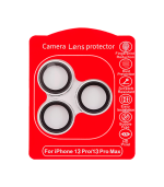 (Plateado)-(Clear) iPhone 13 Pro / 13 Pro Max-Protector de Lente de Cámara