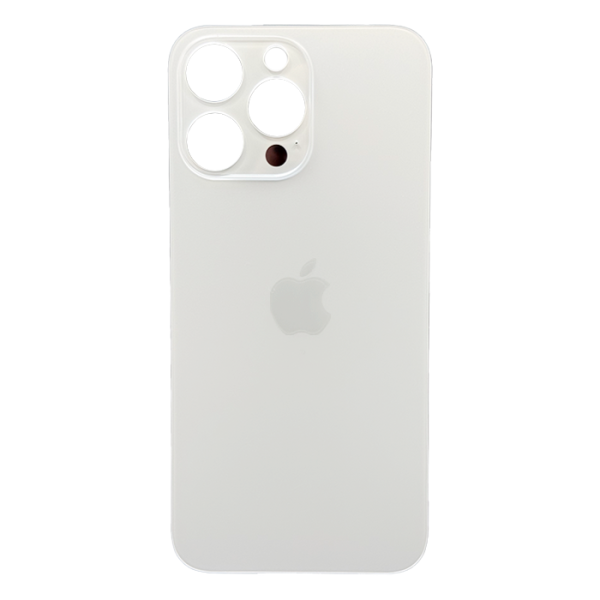 Tapa Trasera para iPhone 14 Pro Max Blanco (Silver) (Sin Pega) (Big Hole)