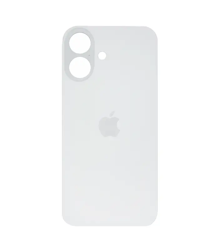 tapa trasera iphone 16 blanca Tapa Trasera para iPhone 16 Blanco (Silver) (Sin Pega) (Big Hole) - Imagen 1