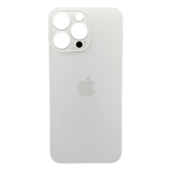 Tapa Trasera para iPhone 16 Pro Max Titanio Blanco (Sin Pega) (Big Hole)