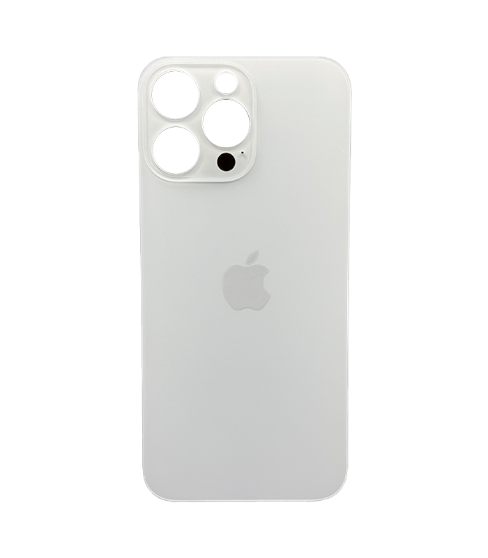 tapa trasera iphone 16 pro max 0 Tapa Trasera para iPhone 16 Pro Max Titanio Blanco (Sin Pega) (Big Hole) - Imagen 1