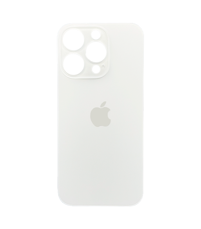 tapa trasera iphone 16pro blanca 0 Tapa Trasera para iPhone 16 Pro Titanio Blanco (Sin Pega) (Big Hole) - Imagen 1