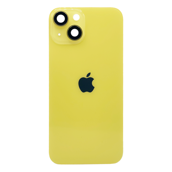 Tapa Trasera para iPhone 14 Amarillo (Con marco y Bisel)