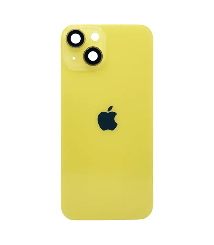 14 amarilla con marco Tapa Trasera para iPhone 14 Amarillo (Con marco y Bisel) - Imagen 1