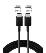 Cable USB para Samsung (tipo C) a USB Tipo C de un metro (OEM Pull Grade: New) (Negro)