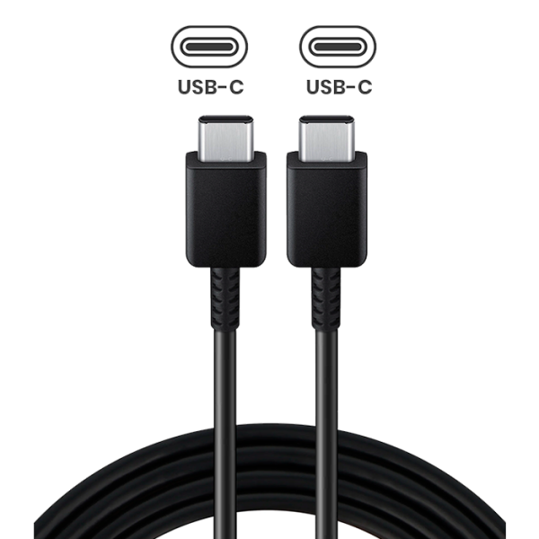 Cable USB para Samsung (tipo C) a USB Tipo C de un metro (OEM Pull Grade: New) (Negro)