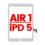 Mica Tactil (sin Boton) para iPad Air 1 / iPad 5 (2017) (Aftermarket: AM Plus) (Blanco)