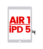 Mica Tactil (sin Boton) para iPad Air 1 / iPad 5 (2017) (Aftermarket: AM Plus) (Blanco)