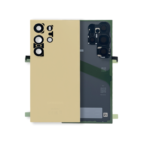 Tapa Trasera Con Lente De Cámara para Samsung Galaxy S24 Ultra (Service Pack) (Amarillo Titanio) (Original)