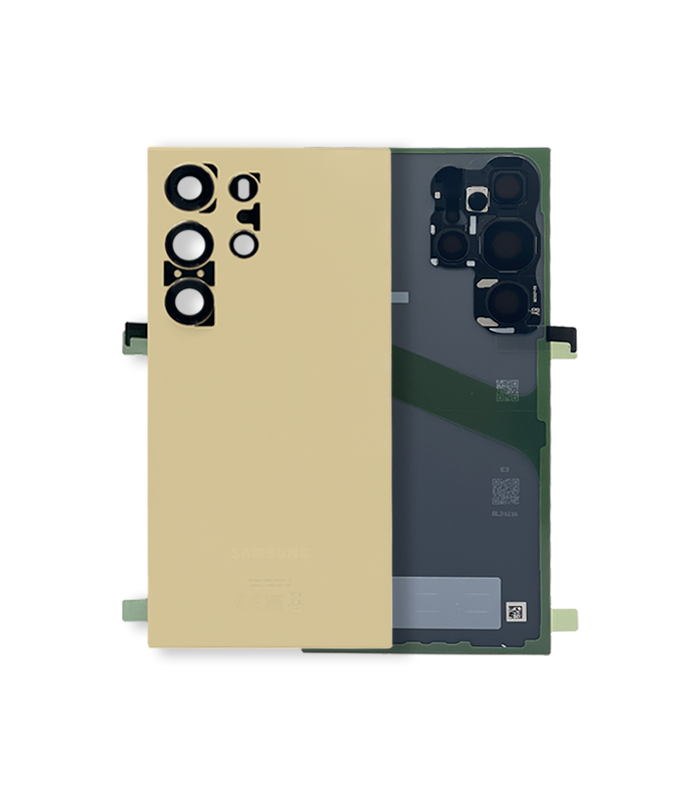 Tapa Trasera Con Lente De Cámara para Samsung Galaxy S24 Ultra (Service Pack) (Amarillo Titanio) (Original) 0 Tapa Trasera Con Lente De Cámara para Samsung Galaxy S24 Ultra (Service Pack) (Amarillo Titanio) (Original) - Imagen 1