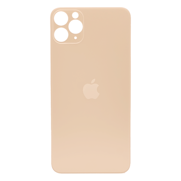 Tapas Traseras para iPhone 11 Pro Max Dorado (Gold) (Con pega) (Big Hole)