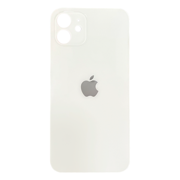 Tapas Traseras para iPhone 12 Blanco (Silver) (Sin Pega) (Big Hole)