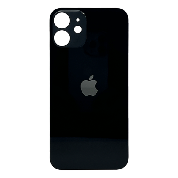 Tapa trasera para iPhone 12 Mini Negra (Sin pega) (Big hole)