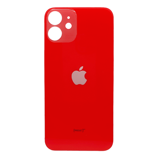 Tapas Traseras para iPhone 12 Mini Rojo (Red) (Sin Pega) (Big Hole)
