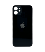 Tapas Traseras para iPhone 12 Negro (Black) (Con pega) (Big Hole)