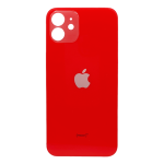 Tapas Traseras para iPhone 12 Rojo (Red) (Con pega) (Big Hole)