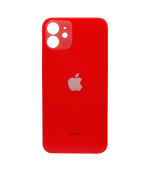 Tapas Traseras para iPhone 12 Rojo (Red) (Con pega) (Big Hole)