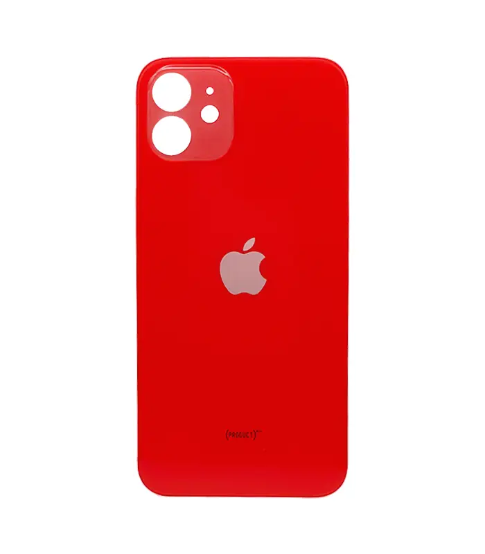Tapas Traseras para iPhone 12 Rojo (Red) (Con pega) 0 Tapas Traseras para iPhone 12 Rojo (Red) (Sin Pega) (Big Hole) - Imagen 1