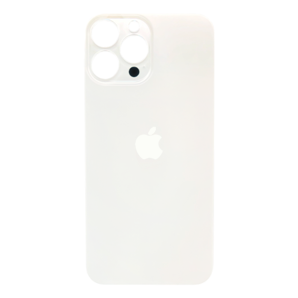 Tapas Traseras para iPhone 13 Pro Max Blanco (Silver) (Sin Pega) (Big Hole)