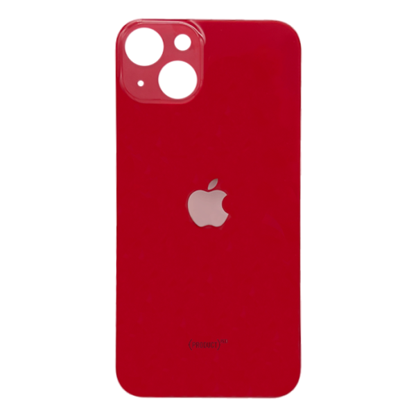 Tapas Traseras para iPhone 13 Rojo (Red) (Con pega) (Big Hole)