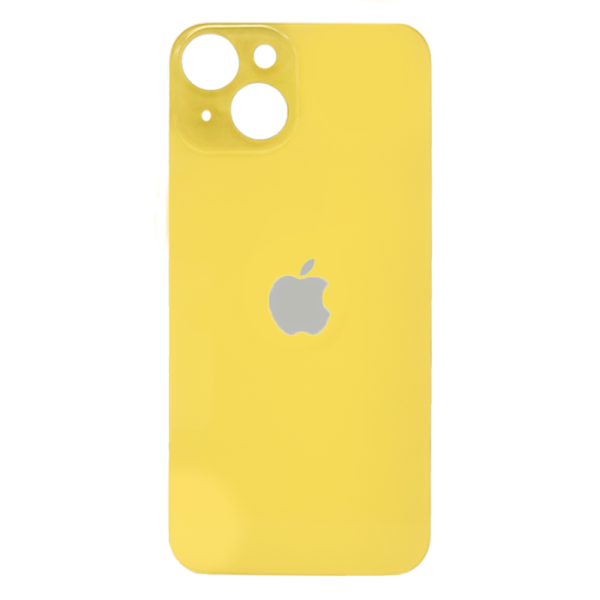 Tapas Traseras para iPhone 14 Amarillo (Yellow) (Sin Pega) (Big Hole)