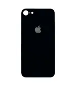 Tapas Traseras para iPhone 8 Negro (Black) (Con pega) (Big Hole)