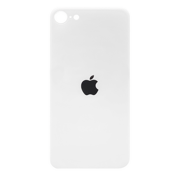 Tapa trasera para iPhone SE (2020) / SE (2022) Blanca (Sin pega) (Big hole)