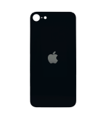 Tapas Traseras para iPhone SE 2020 / SE 2022 Negro (Black) (Con Pega) (Big Hole)