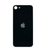 Tapas Traseras para iPhone SE 2020 / SE 2022 Negro (Black) (Con Pega) (Big Hole)