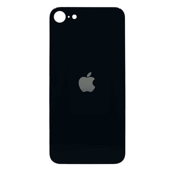 Tapas Traseras para iPhone SE 2020 / SE 2022 Negro (Black) (Con Pega) (Big Hole)