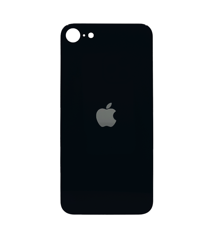 Tapas Traseras para iPhone SE 2020 _ SE 2022 Negro 2 Tapas Traseras para iPhone SE 2020 / SE 2022 Negro (Black) (Con Pega) (Big Hole) - Imagen 1