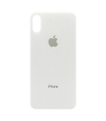 Tapas Traseras para iPhone X Blanco (Silver) (Con pega) (Big Hole)