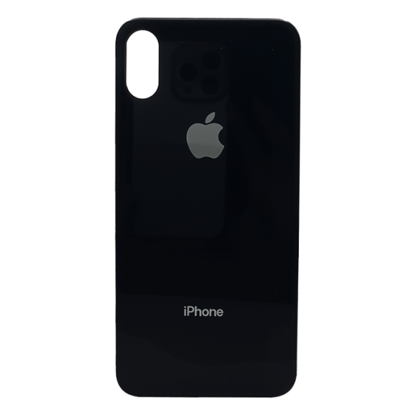 Tapas Traseras para iPhone X Negro (Space Gray) (Con pega) (Big Hole)