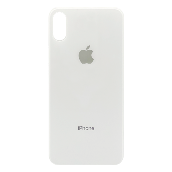 Tapas Traseras para iPhone XS Blanco (Silver) (Sin pega) (Big Hole)