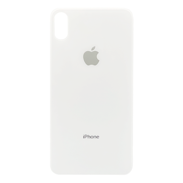 Tapas Traseras para iPhone XS Max Blanco (Silver) (Con pega) (Big Hole)