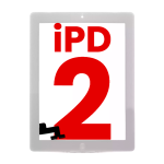 Mica Tactil (con Boton) para iPad 2 (Aftermarket: AM Plus) (Blanco)