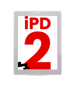 Mica Tactil (con Boton) para iPad 2 (Aftermarket: AM Plus) (Blanco)