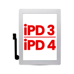 Mica Tactil (con Boton) para iPad 3 / iPad 4 (Aftermarket: AM Plus) (Blanco)