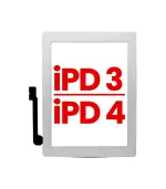 Mica Tactil (con Boton) para iPad 3 / iPad 4 (Aftermarket: AM Plus) (Blanco)
