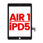Mica Tactil (sin Boton) para iPad Air 1 / IPad 5 (2017) (Aftermarket: AM Plus) (Negro)