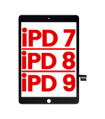 Mica Tactil para iPad 7 (2019) / iPad 8 (2020) / iPad 9 (2021) (Aftermarket: AM Plus) (Negro)