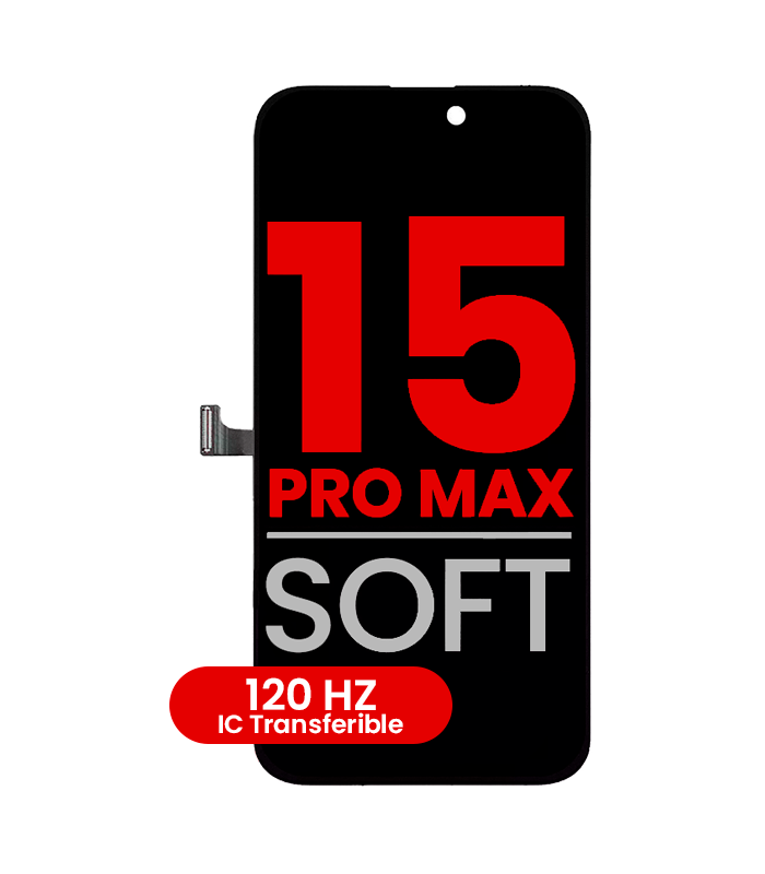 pantalla 15 pro max soft 120hz 0 Pantalla OLED para iPhone 15 Pro Max (Aftermarket Pro: X07 Soft) (120 Hz) - Imagen 1