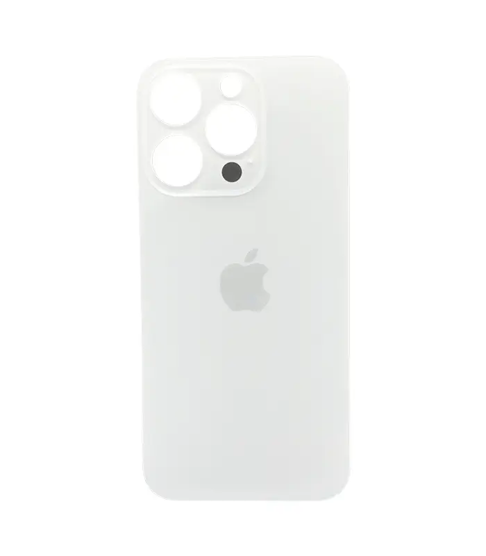 tapa trasera iphone 14 pro blanco 0 Tapa Trasera para iPhone 14 Pro Blanco (Silver) (Con pega) (Big Hole) - Imagen 1