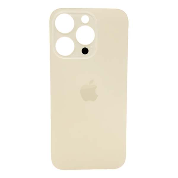 Tapa Trasera para iPhone 14 Pro Dorado (Gold) (Con Pega) (Big Hole)