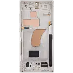 Pantalla OLED para Samsung Galaxy S23 Ultra 5G con marco (crema) (Original) - Imagen 2