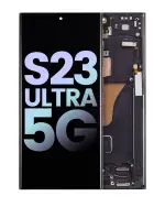 Pantalla OLED para Samsung Galaxy S23 Ultra 5G con marco (Original) (Negro) (Phantom Black)